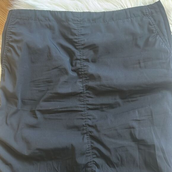 Theory Skirt Ruched Utility Black Pencil Size 4 - Picture 3 of 7